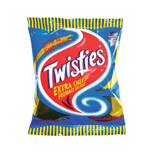 Twisties Extra Cheese Flavoured Snack 20g
