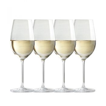 Martha Stewart Vivica 14-Ounce Stemmed White Wine Glass Set 4-Pack