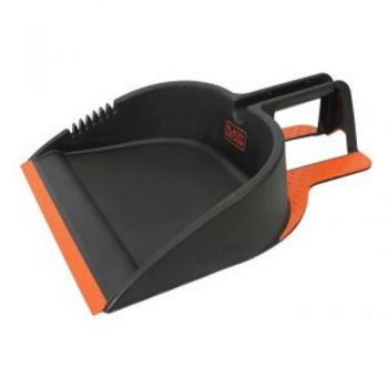 Black & Decker Step-On-It Dust Pan / 45 x 30cm (Patented Foothold Design) Teeth Keep Bristles Clean