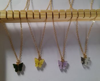 Butterfly necklace set
