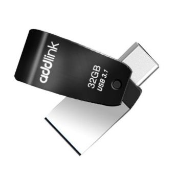 ADDLINK 32GB OTG 2 IN1 (TYPE C + USB 3.1) BLACK 