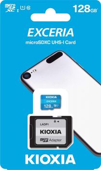 2 PCS Kioxia 128GB microSD Exceria Flash Memory Card w/Adapter U1 R100 C10 Full HD High Read Speed 100MB/s