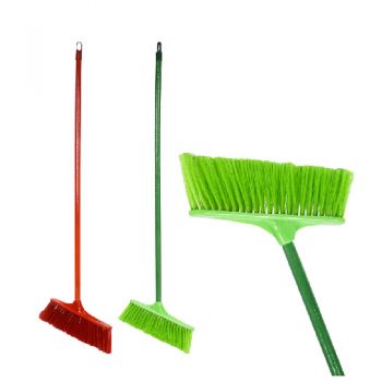 Broom With Wood Handle - Assorted Colors