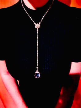 Necklace - Crystal Ball Y Necklace 