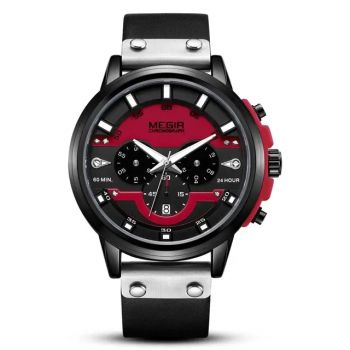 Red -Megir Watch 