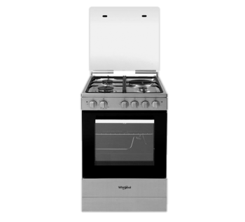 Whirlpool 50 cm. free standing Cooking Range 3 Gas Burners + 1 Electric Hot Plate Dual Fuel; 