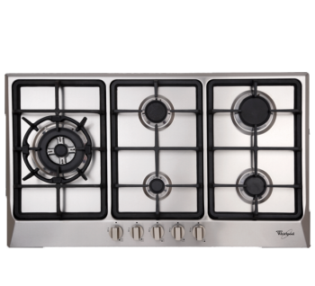 Whirlpool 5 burner Stainless steel Cooktop 