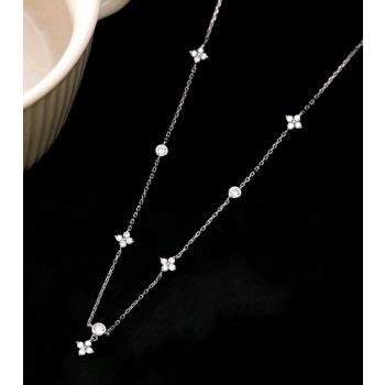 1pc S925 Sterling Silver Small Flower Necklace