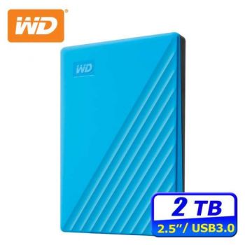 WD 2TB My Passport BLUE Portable External Hard Drive HDD USB 3.2