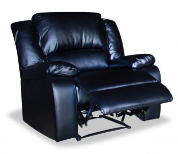 Canterbury - Black Leather-aire Single Recliner Chair