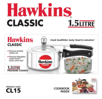 Hawkins Classic 1.5L AluminiumPressure Cooker 