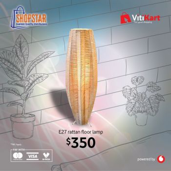 E27 Rattan Floor Lamp