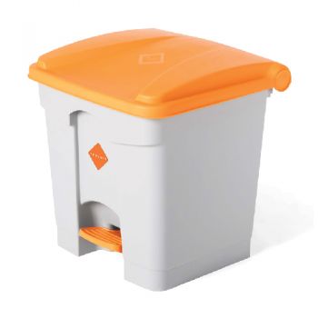 Phoenix Heavy Duty Pedal Bin Fog/Orange - 30L 