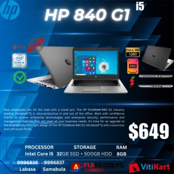 HP i7 840 G1 | 8GB RAM |32GB SSD + 500GB HDD 