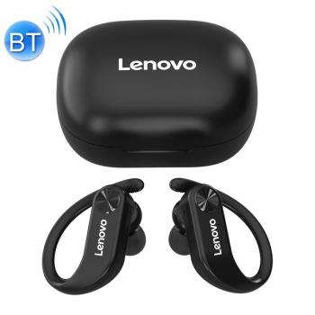 Original Lenovo LivePods LP7 IPX5 Waterproof Ear-mounted Bluetooth Earphone with Magnetic Charging Box & LED Battery Display, Support for Calls & Automatic Pairing (Black)