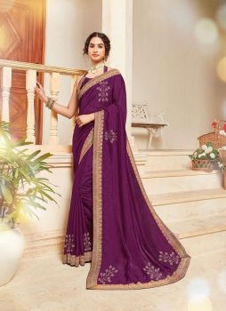 Kalista Fashion Saree- Purple