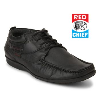 RED CHIEF LEATHER SHOES BLK RC1199 