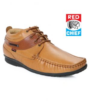 RED CHIEF LEATHER SHOES TAN  RC1199