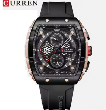 Black CURREN 8442 Men Watch Top Luxury Quartz 