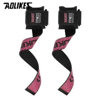 AOLIKES 1 Pair Gym Fitness Weight lifting Grip Straps 