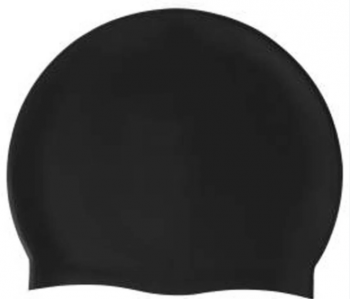 SILICONE SWIMMING CAP BLK SC