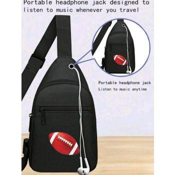 Backpack with hole for Headphone wire