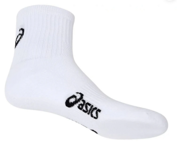 ASICS PACE QTR SOCK TRIPLE WHT -SZ. 12+