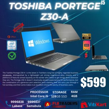 Toshiba Portege Z30-A Slim Edition 4GB RAM 128GB SSD Laptop